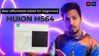 Huion HS64 Graphics Drawing Tablet  Unboxing Review amp Worth it [upl. by Adnamal418]