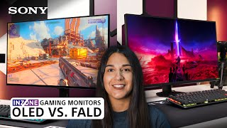 INZONE Gaming Monitors OLED vs FALD FullArray Local Dimming [upl. by Ahsikin197]