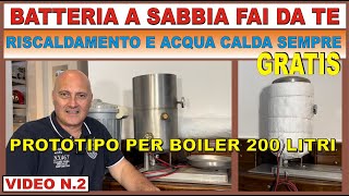 PROTOTIPO BATTERIA A SABBIA fotovoltaico faidate [upl. by Harbird239]