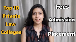 Top 10 Private Law Colleges for LLB in India  Fees Eligibilty infrastructure admissionPlacement [upl. by Annaitat]