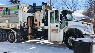 Calgary’s Garbage Compost and Recycling Trucks [upl. by Gairc]