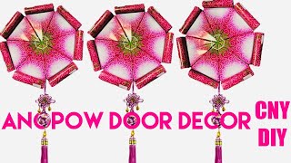 Ang pow door decor easy  Chinese New Year Decoration Ideas Using Red Packet [upl. by Atiras]