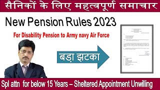 New Pension Rules 2023 for Disability Pension to Armed Forces [upl. by Tipton]