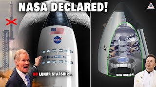 NASA declared quotNo Lunar Starship landingquot but SpaceX just shocked NASA with new HLS Starship design [upl. by Deborath764]