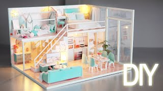 DIY Miniature Dollhouse Kit  Poetic Life  Duplex Apartment  Relaxing Satisfying Video [upl. by Four]