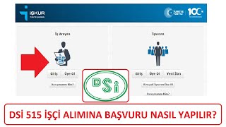 DSİ 515 İŞÇİ ALIMI BAŞLADI DEVLET SU İŞLERİ İŞÇİ ALIMINA BAŞVURU NASIL YAPILIRKPSS ŞARTSIZ ATAMA [upl. by Isayg]