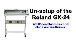 UnSetup of Roland GX24 Vinyl Cutter [upl. by Key]