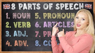 The 8 Parts of Speech in English Grammar  Free PDF amp Quiz [upl. by Niwrad]