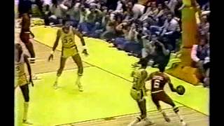 Julius Erving Dunks Twice Over Kareem AbdulJabbar 1980 NBA Finals Game 5 [upl. by Nerual985]