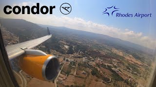 Boeing 757300  Condor  Takingoff from Rhodes Airport 4K [upl. by Harsho]