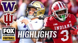 Washington Huskies vs Indiana Hoosiers Highlights  FOX College Football [upl. by Greenebaum]