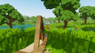 Hunting some Deer in my Voxel Game [upl. by Anelav]