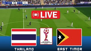 TimorLeste U16 vs Thailand U16 AFF U16 Youth Championship football live match now live streaming [upl. by Eintirb]