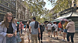 4K BARCELONA RAINY WALKING TOUR 4K UHD 60fps SEPTEMBER 2024 [upl. by Lemrej946]