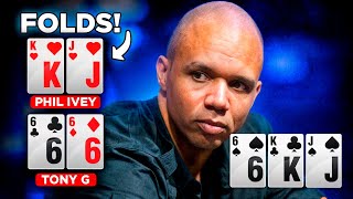 Phil Ivey Can Read Minds  TOP 5 POKER READS [upl. by Ayrolg697]