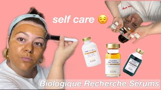 reviewing Biologique Recherche serums and chillin in a mask [upl. by Verney]