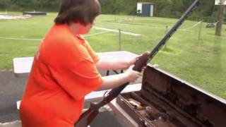 Markswoman Kaitlyne Hakes shows off her shooting skills and offers safety tips [upl. by Aisitel]