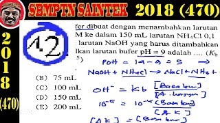 pembahasan soal SBMPTN SAINTEK 2018 KIMIA KODE 470 no42 larutan penyangga [upl. by Leonard]