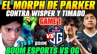 😲El Morph de Parker vs Wisper y timado😲Boom Esports vs OG Game 1 Elite League S2 [upl. by Aled]