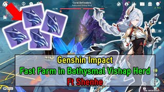 Bathysmal Vishap Herp New Mini Boss Fast Farm ft Shenhe  Genshin Impact [upl. by Iras]