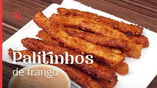 Como fazer palitinho de frango com queijo delicioso e super fácil de preparar [upl. by Kubiak]