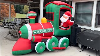 2012 Gemmy Airblown Inflatable Santa on Christmas Train Lowe’s Exclusive [upl. by Adnohsak475]