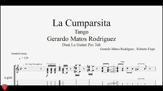 Tango La Cumparsita with Guitar FREE TABs Tutorial [upl. by Ambrosius611]