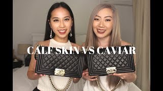 Caviar Vs Calfskin Comparison [upl. by Onitsirc]