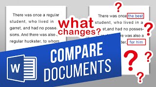 How to Compare Two Versions of a Document in Word  Track Changes Document by Comparing Two Files [upl. by Oiramej440]