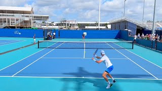 Draper amp De Minaur Practice  Court Level Miami 4K 60fps 2024 [upl. by Pol]