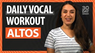 Daily Vocal Workout for Alto Singers  30 Day Singer [upl. by Siloam740]