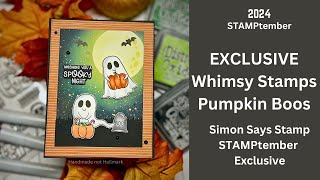 STAMPtember Exclusive  Whimsy Stamps  Pumpkin Boos [upl. by Adnael]