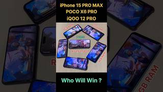 POCO X6 PRO vs iPhone 15 vs POCO F6 PRO vs iQOO 12 PRO  FREEFIRE TEST freefire pocox6pro shorts [upl. by Inva]