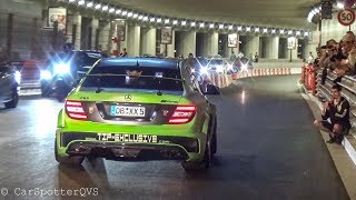 Supercars Accelerating  Monaco F1 Tunnel M5 E60 CRAZY Drift 458LB M4 Armytrix LP640 C63S etc [upl. by Ahsinrad]