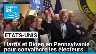 Présidentielle américaine  Harris et Biden en Pennsylvanie pour convaincre les électeurs [upl. by Keen]