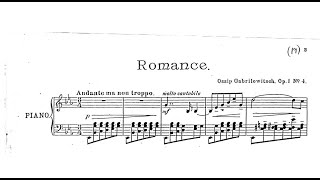 Ossip Gabrilowitsch  Romance Op14 [upl. by Aneala]