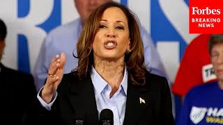 You Better Thank A Union Member Kamala Harris Praises Unions At Detroit Campaign Rally [upl. by Avra]