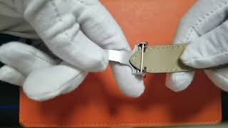 how to install Cartier quickswitch strap with buckle  DRWATCHSTRAP [upl. by Eicyal]