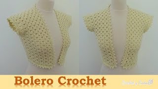 Bolero crochet con punto calado para mujeres [upl. by Atelahs]