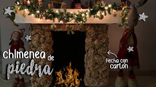 🎄 CHIMENEA de CARTÓN para NAVIDAD simulando PIEDRA Decoraciones Navideñas Christmas Decorations [upl. by Einnim]