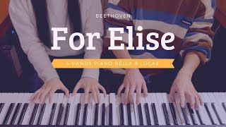 🎵For Elise엘리제를 위하여  4hands piano [upl. by Akoek]