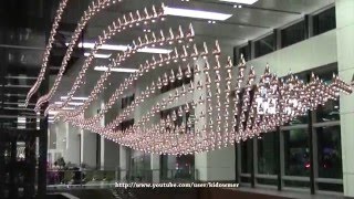 Kinetic Rain Sculpturefull display Singapore  Worlds Largest Moving Sculpture [upl. by Marlon]