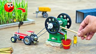 Tractor making sugarcane press machine A to Z process science projectdiy tractor home made juice [upl. by Cyrill]