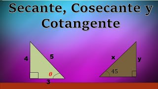 Razones trigonométricas inversas cosecante secante y cotangente  Inverso multiplicativo [upl. by Chantal376]