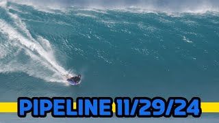 Mike Stewart Charging 2nd Reef • BODYBOARDING • Pipeline 112924 [upl. by Attej]