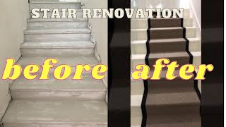 Staircase Renovation 2021microcement 2021 طريقة ترميم سلم [upl. by Eilasor]