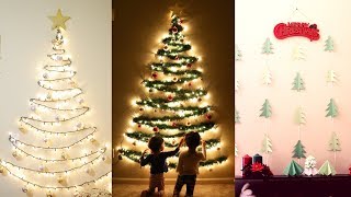 DIY Christmas Decor  DIY Wall Mounted Christmas trees  Christmas Decor Ideas Mytwolittlesunshines [upl. by Kcinom]