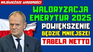 ⚡️NAJŚWIEŻSZE INFORMACJE Waloryzacja emerytur w 2025  wyliczenia netto Emeryci przygotujcie się [upl. by Sedecram806]