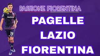 LE PAGELLE DELLA FIORENTINA CONTRO LA LAZIO quotMILENKOVIC SBAGLIA IKONÈ INCONCLUDENTE PARISI MVPquot [upl. by Sauls]