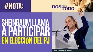 Nota ¬ Sheinbaum llama a egresados de derecho a participar en elección Judicial [upl. by Lauer]